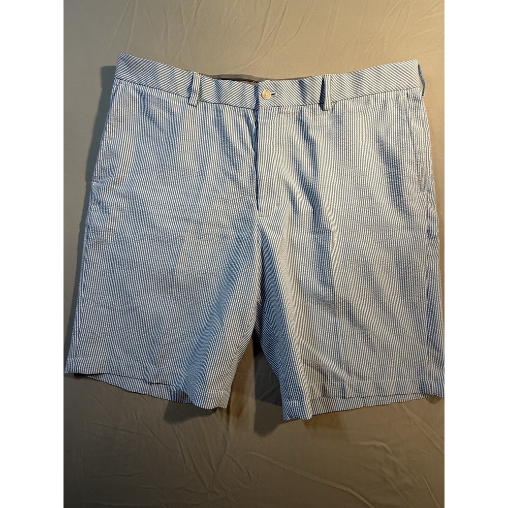 Men's Walter Hagen Blue & White Stripe Golf Shorts Waist 42